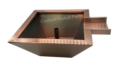 24 Inch Stainless Steel Copper Waterfall Bowl Fountain Pool Deck Builder Series
