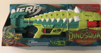 Nerf DinoSquad Armorstrike Dart Blaster, 16 Nerf Elite Darts 8+ NIB