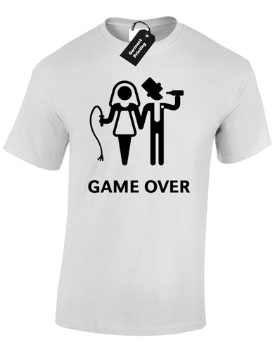 GAME OVER MENS T SHIRT FUNNY WEDDING 