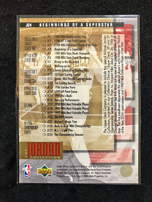 1995-96 Collector's Choice Jordan Collection Beginnings of a