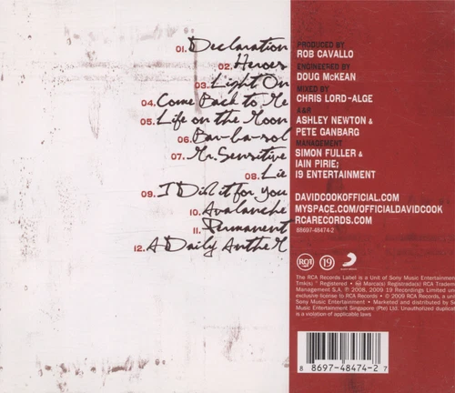 David Cook - David Cook CD - Obrázek 2 z 2