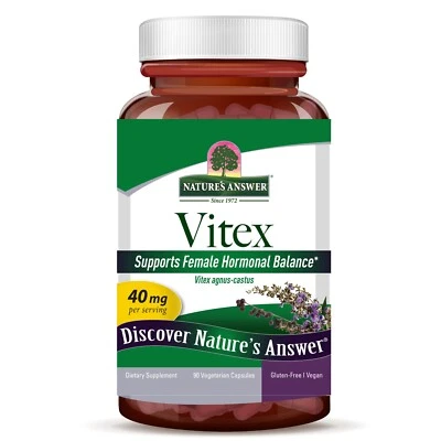 Nature's Answer Vitex Agnus Castus 40mg 90 Caps Supports Female Hormonal Balance