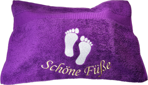Ręcznik na stopy haftowany z imieniem 50x100 cm, szybka wysyłka, wellness, pielęgnacja stóp - Zdjęcie 1 z 39