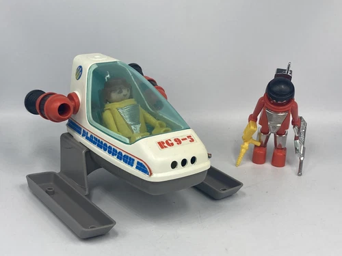 Playmobil Vintage Playmo Space Small Space Shuttle + Playmospace Characters