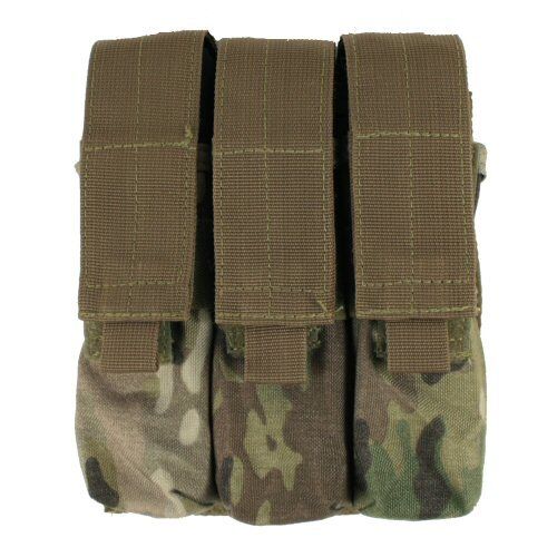 Bulle Multicam Tactical Military Webbing MOLLE Triple SMG Mag Pouch - Afbeelding 1 van 3