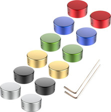Footswitch Topper Guitar Pedal Button Caps with 3 Set Screws and Protective Fitt
