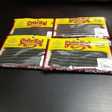 4 packs Strike King Shim E Stick 7 pc 5” Green Pumpkin Heavy Salt made in USA