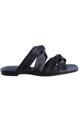ROSETTA GETTY SCHWARZE LEDER SANDALEN EU 39 UK 6 US 9