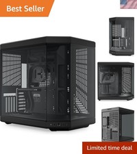 Y70 Panoramic Tempered Glass ATX Case - Luxurious Dual Chamber Design for Gamers