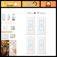 WiFi Smart Light Switch, Compatible with Alexa Google Home, 4-Pack, Timing Fun