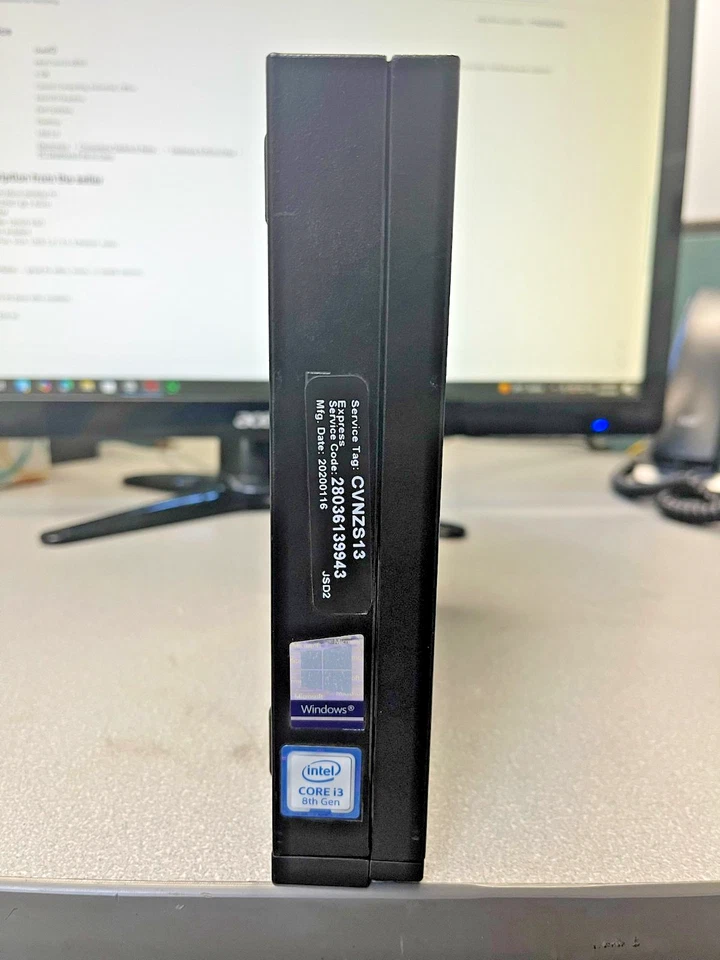 Dell OptiPlex 3070 Micro i3 (8th Gen) 4GB RAM 500GB HDD DP+HDMI – No Wi-Fi/BT - Image 4 of 4