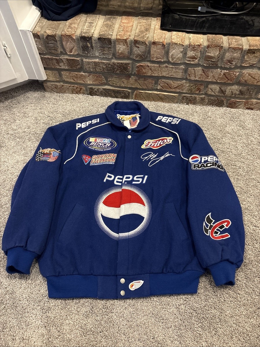 Vintage PEPSI COLA Soft Shell BOMBER JACKET Made by Jeff Hamilton