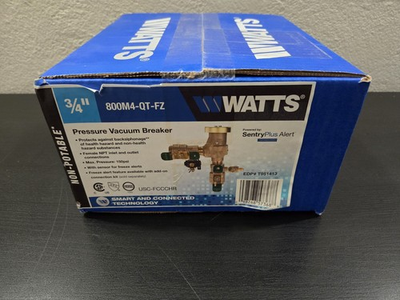 #ad Watts 3 4 Pressure Vacuum Breaker 800M4 QT FZ Anti Siphon Backflow Preventer $110.00