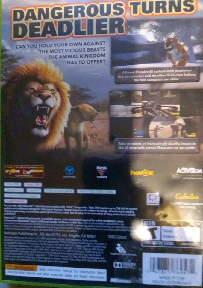 Cabela's Dangerous Hunts 2013 Microsoft Xbox 360 New And Sealed - Image 3 of 4