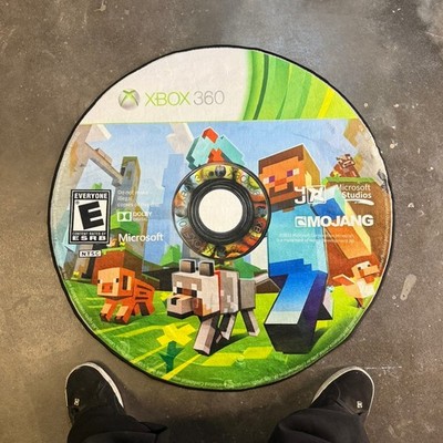 Minecraft Xbox 360 Disc Rug Mat Fluffy Carpet Mojang Microsoft Game Room Decor