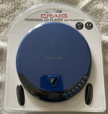 NIP Craig CD2808-BL Personal CD Player with Headphones in Blue and Black