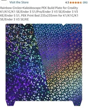 310x310 2 Sided Upgraded PEK & PEC Build Spring Plate rainbow circ. & kaleido. 