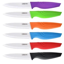 Steak Knives Set of 6 Muti-color Kitchen Ceramic Knife Set Sharp Outdoor BBQ ...