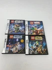 Nintendo DS LEGO lot of 4 Star Wars II III Marvel Complete Saga Authentic Tested