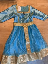 Disney Brave Merida Girl's Halloween Costume Blue Princess Dress Size 4-6