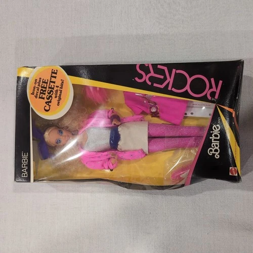 Barbie & The Rockers Doll Iron-On Decal & Cassette 1985 Mattel 1140 Damaged Box