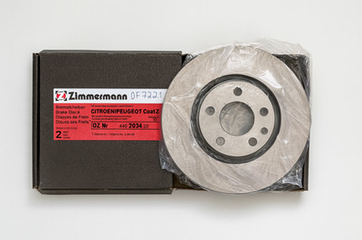 2x Zimmermann 440.2034.20 brake disc coat Z front axle 247 mm Citroe Peugeot