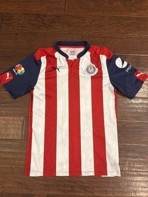 Chivas de Guadalajara Mexican Soccer Jersey - Puma - Youth L - Chicharito #14