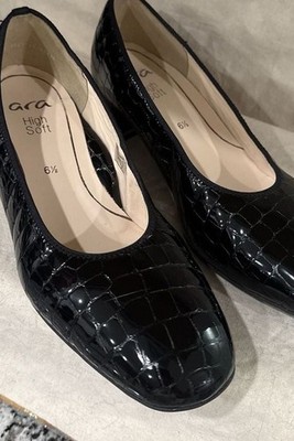Ara Women's Gabrielle Leather Croc Pump
