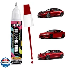 for Tesla PR01 Ultra Red Car Touch Up Paint - Exact Match Scratch Repair Pen 