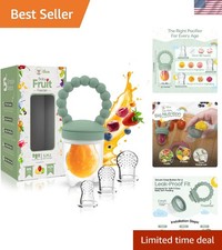 Lightweight Baby Food Feeder with 3 Nipples - BPA-Free Teething Solution