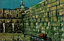 Vintage Postcard Western Wall 1972 Jerusalem Israel