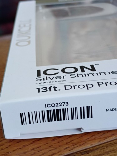 Quickcell Nokia C210 Icon Silver Shimmer Phone Case 13ft. Drop Protection - Picture 3 of 5