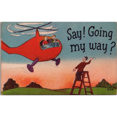 Say! Going My Wat? Vintage Comedy Postcard PC631