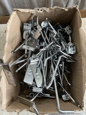 8" and 4  Slatwall LOT 69 Peg Hooks Silver Slat Wall Retail Display Business