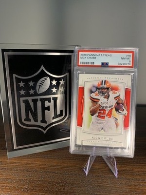 Nick Chubb 2019 Panini National Treasures /99 #16 PSA 8 Cleveland Browns