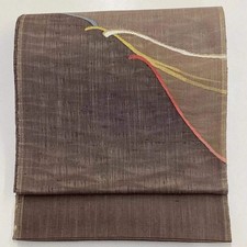 7062 Japanese Vintage Fukuro Obi Belt Kimono Tsumugi Fabric Silk Traditional