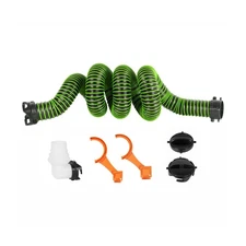 RV Sewer Hose 15FT Heavy Duty TPE, with Bayonet Fittings and Adapter Elbow