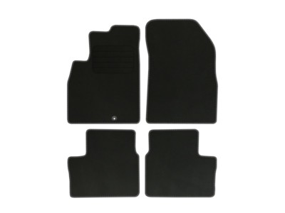 Veloursfußmatten für Nissan Micra IV K13 Bj. 2010 - 2016 Mit Absatzschoner BASIC