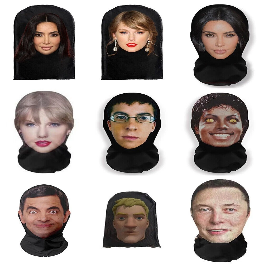 Maschera Passamontagna Elastica 3D Stile Cosplay Hip Hop - Stampata Multicolore