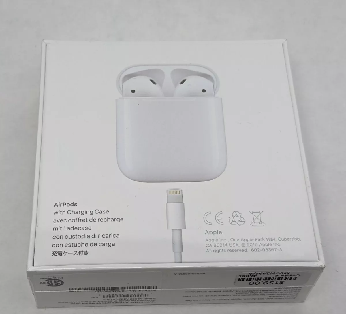 オーディオ機器第2世代 Airpods with Charging Case MV7N2J/A