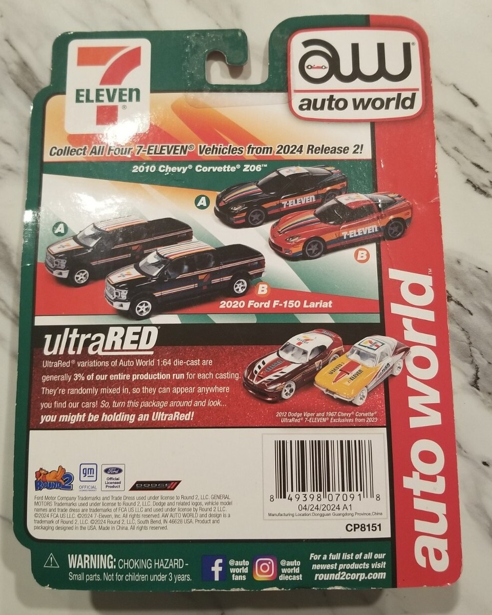 2024 Auto World 7-11 Exclusive Red 2010 Chevy Corvette Z06 Release