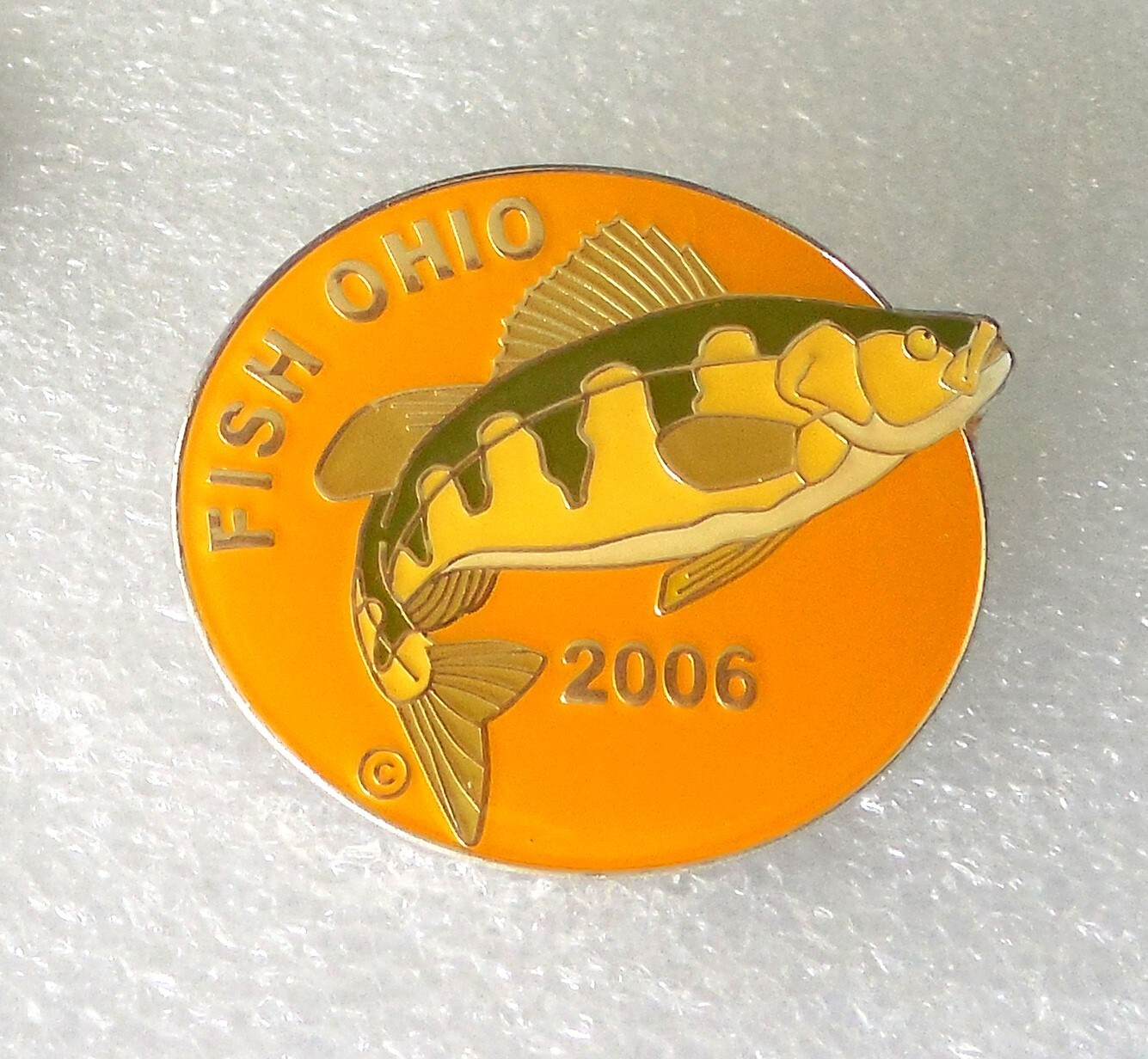 Vintage FISH OHIO AWARD PIN 2006 Yellow Perch NOS eBay