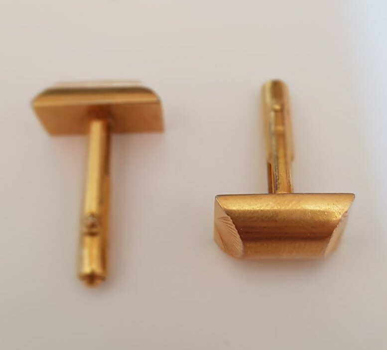 Paire De Boutons De Manchettes En Plaqué Argent - Début 1900 - Vintage Occasion
