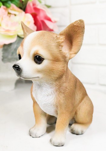 Lifelike Adorable Deer Head Chihuahua Dog Puppy Sitting Home Decor Figurine - Picture 9 of 9