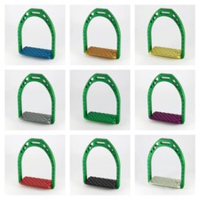 Stirrups Aluminum || Green || NEW || Ultra Grip || Stirrup Forge