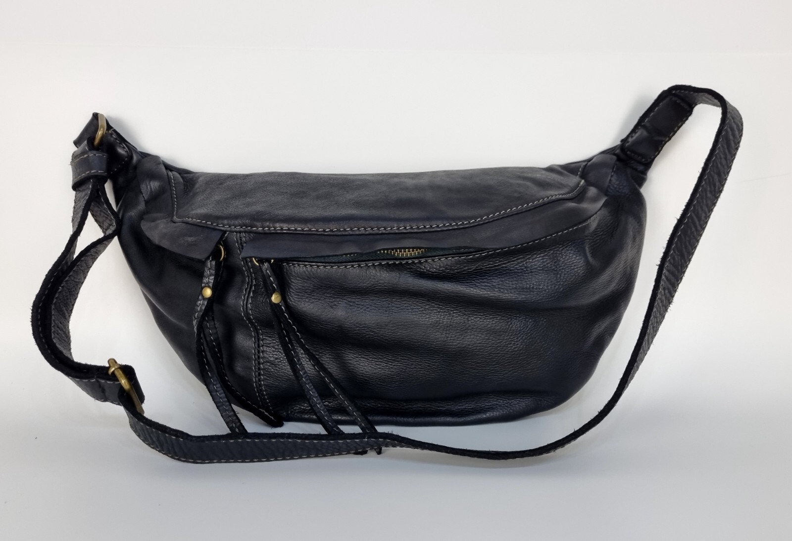 Wash Leather Fanny Pack Women, Soft Leather, Crossbody, Belly Bag, Everyday Bag