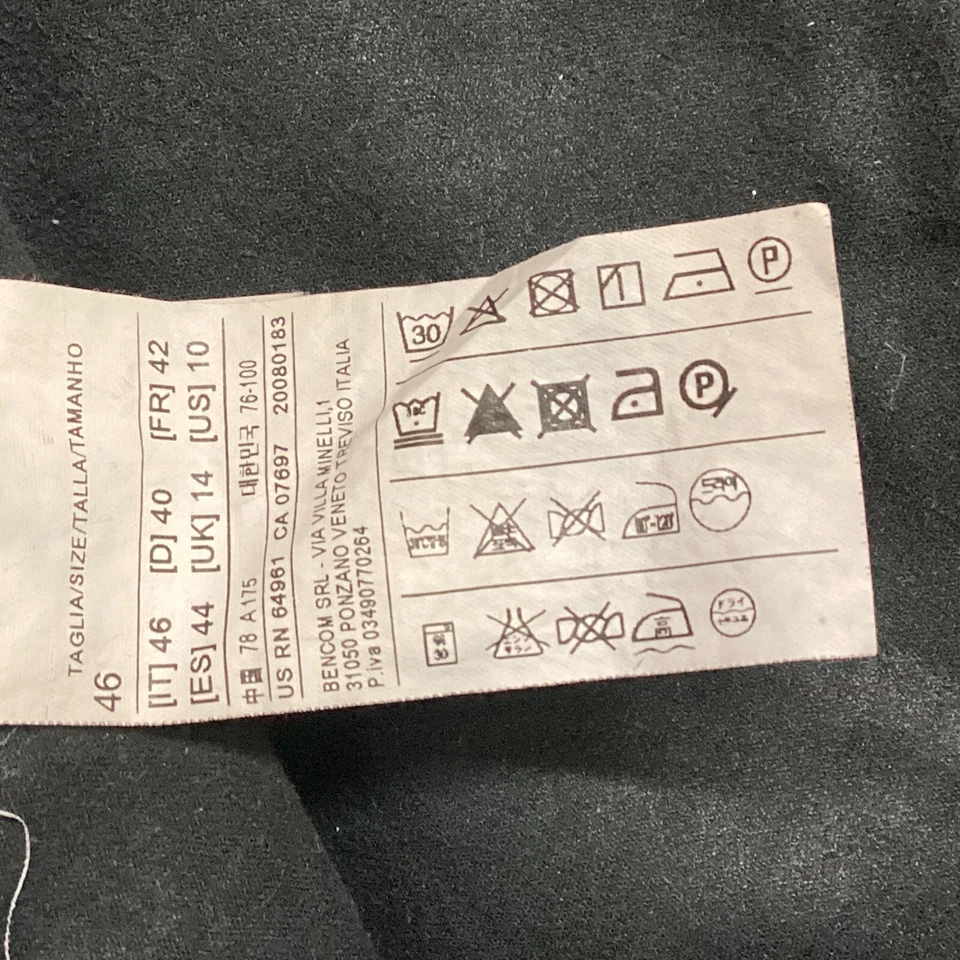 Женские черные штаны United Colors of Benetton сужающиеся размер 10 полиэстер - Изображение 3 из 3