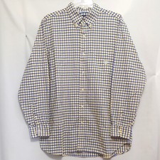 CHAPS Button Front Long Sleeve Shirt. Yellow/Blue. Mens Size Large
