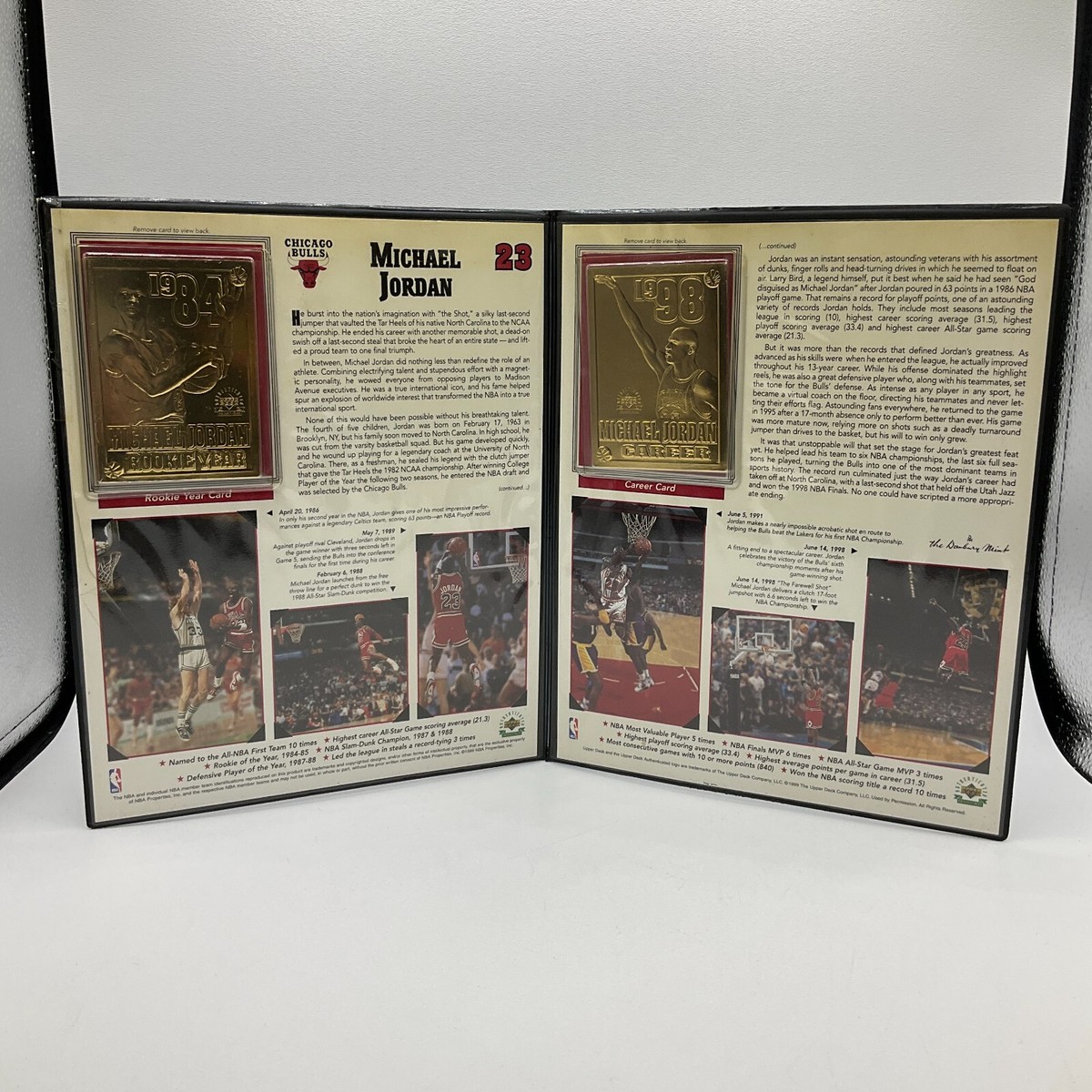 Micheal Jordan 22kt Gold Rookie and Career Cards Danbury Mint | eBay