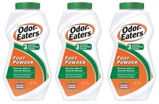 Odor-Eaters Foot Powder Deodorant Destroys Odor  Controls Wetness 6 oz 3 Pack
